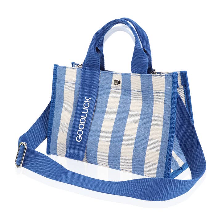 Loven x Mini Momo - Wholesale Tote Bag - Women's - Golf Rounding Bag Tote CanvasShoulder Crossbody Stripe Plaid3