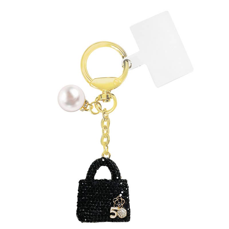 AMORINO SRL - Wholesale Keychain - Women's - BAG KEYCHAIN WITH RHINESTONES - OMQ2472B7835