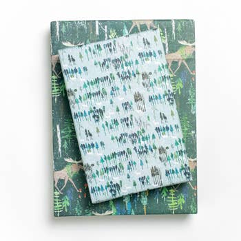Marbled/ Mistletoe - Reversible Eco Wrapping Paper by Wrappily