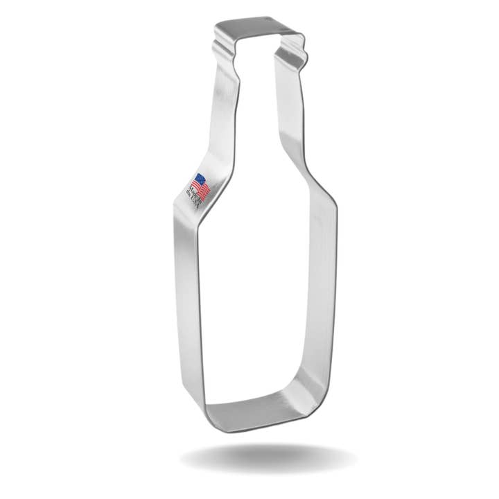 CookieCutter.com – wholesale Biscuit cutter – Soda or Beer Bottle Cookie Cutter 6 in B1718
