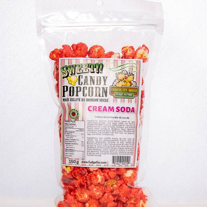 Chocolate Moose Fudge Factory - Vente Pop-corn - Popcorn Sucré - Soda à la Crème 150g