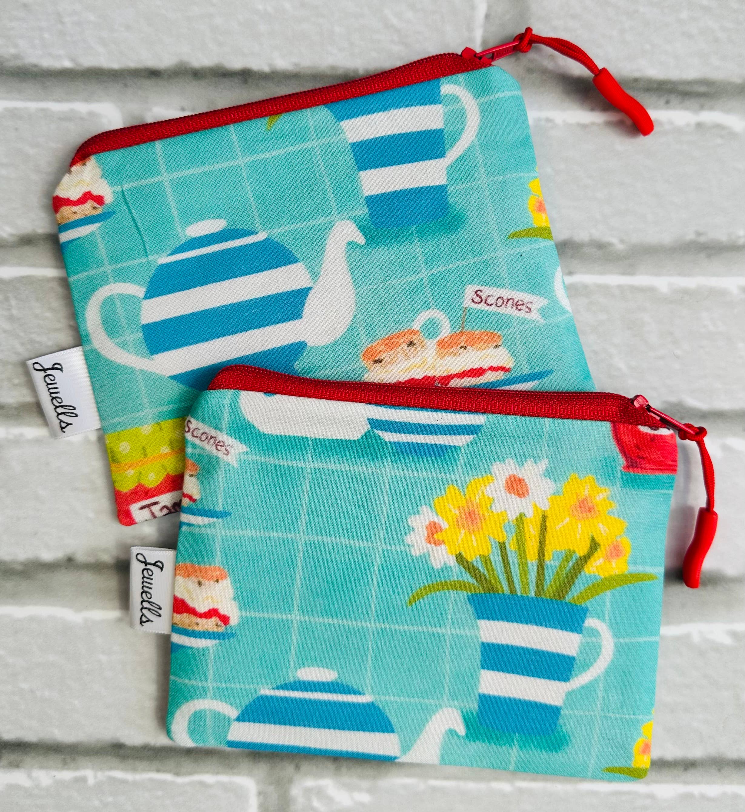 Jewells - Wholesale Coin Purse - Women's - Cornish Cream Tea fabric coin purse pouch pocket mirror4