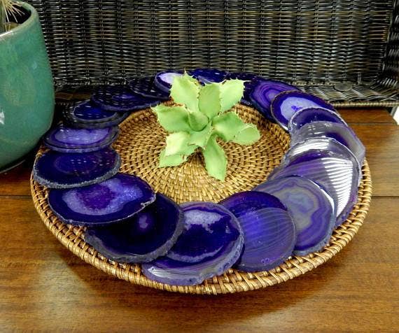 Rock Paradise - Wholesale Spiritual Stone/Crystal - Agate Slices -Top Drilled - Size #2 LARGE AGATE - Crystal Craft Supply24