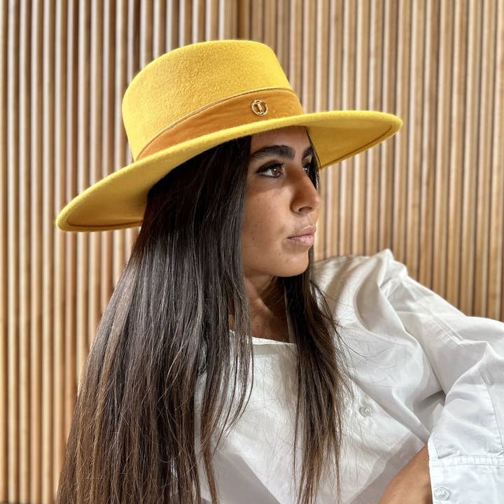 JOE & MEY Chapeaux Bonnet echarpe - Wholesale Fedora - Women's - Deby Long Edge 10.5 cm136