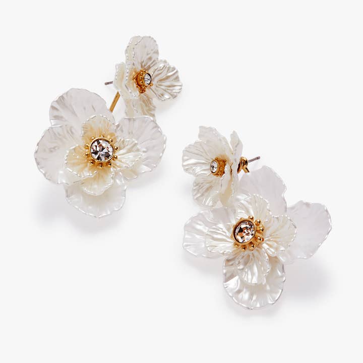 Alex and Ani - Wholesale Stud/Post Earrings - New York Botanical Garden® 2-in-1 Poppy Statement Earrings7