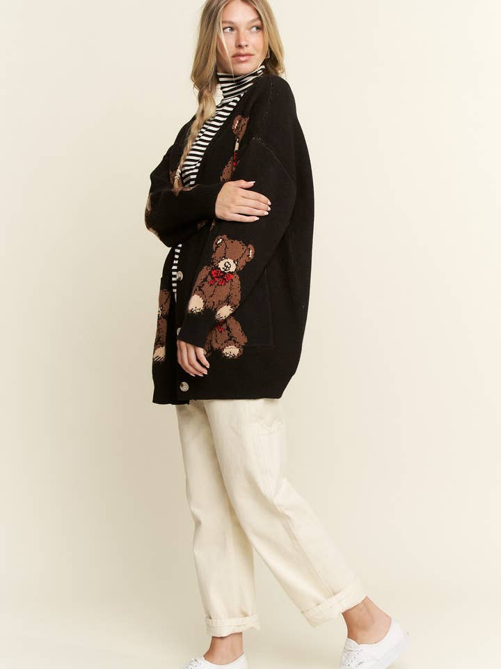 JADE BY JANE - Wholesale Cardigan - Women's - BEARY ADORABLE CARDIGAN11