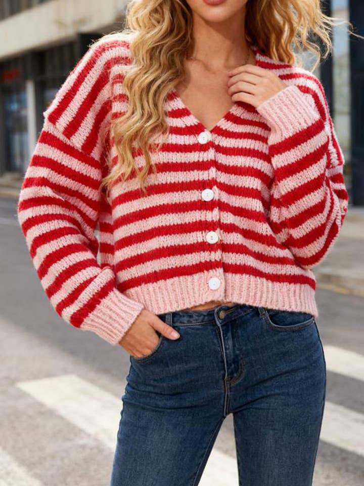 Cardigan Riscado com Botão Frontal por atacado de Mccolin