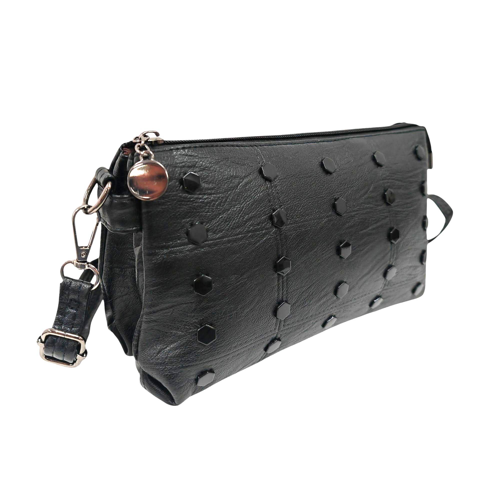 Superbia - Wholesale Crossbody Bag - Women's - Soft Pu Studs 2 Compartment Cross Body Bag Shoulder Bag0