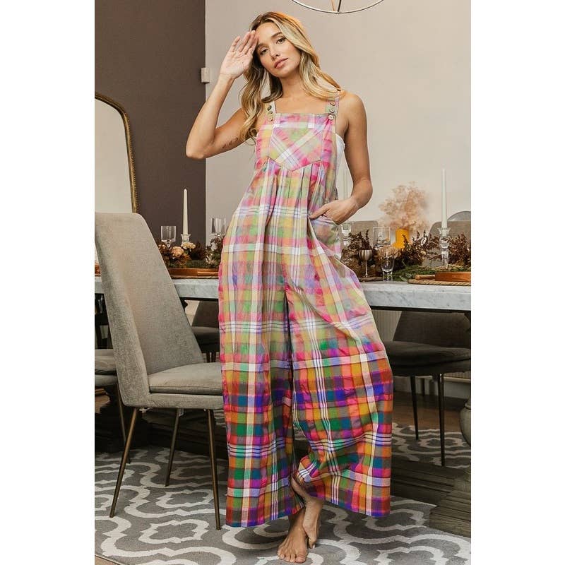 STAINED GLASS DIP DYE EFFECT BLEACHED VINTAGE OVERALLS for wholesale on Faire6