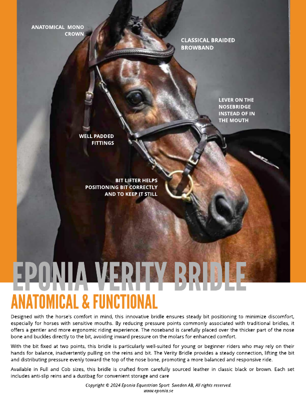 EPONIA EQUESTRIAN LIFESTYLE - Wholesale Paardrijuitrusting - Hoofdstel met anatomische bitverhoger van Italiaans leer6