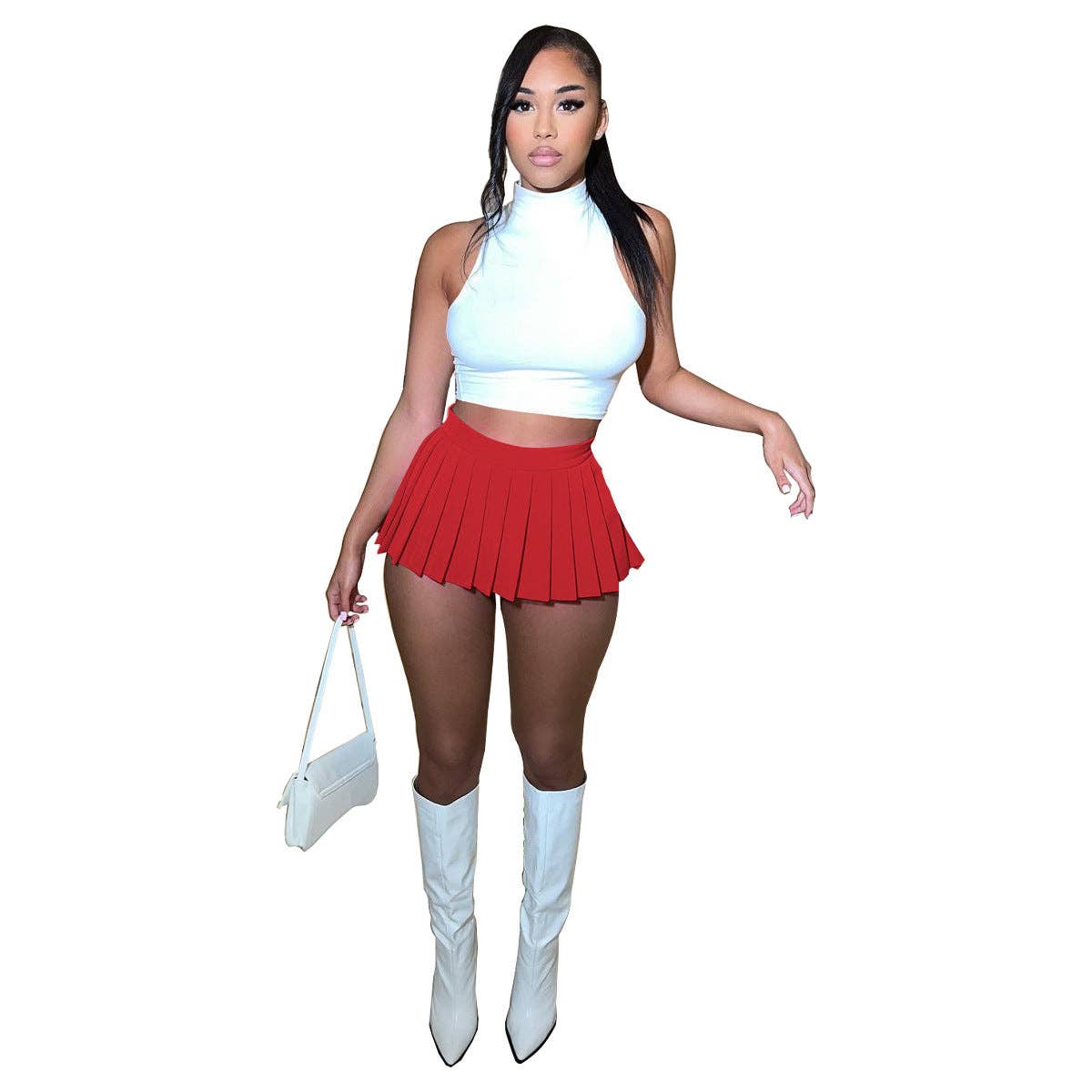 MB Fashion Wholesale - Wholesale Skirt - Women's - MB FASHION HIGH WAISTED PLAID MINI SKIRT 1347LY28