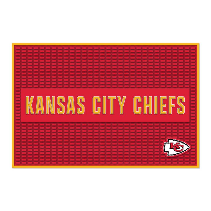 NFL Kansas City Chiefs PVC Heavy Duty/Kitchen/Bar Mat for wholesale by Rico Industries