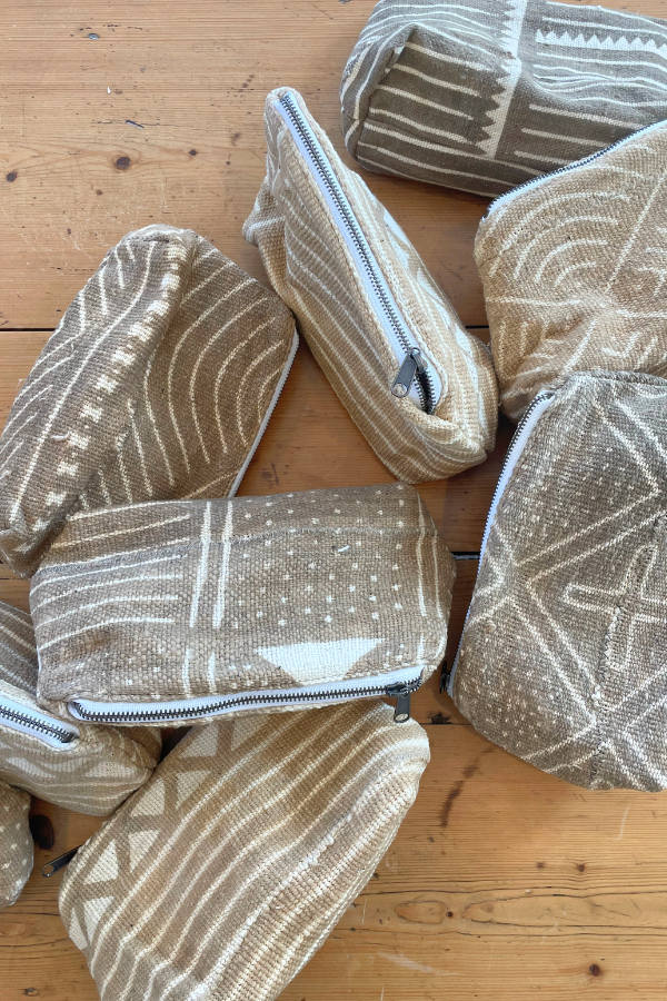 Jenna Bee - Wholesale Makeup/Cosmetic Bag - Vintage Mud Cloth Cosmetic Bag5