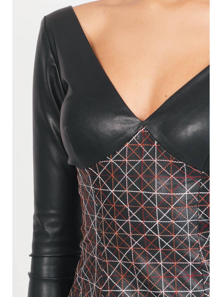 Maison BOGOMIL - Wholesale Dress - Women's - Leather Dress With Long Sleeves3