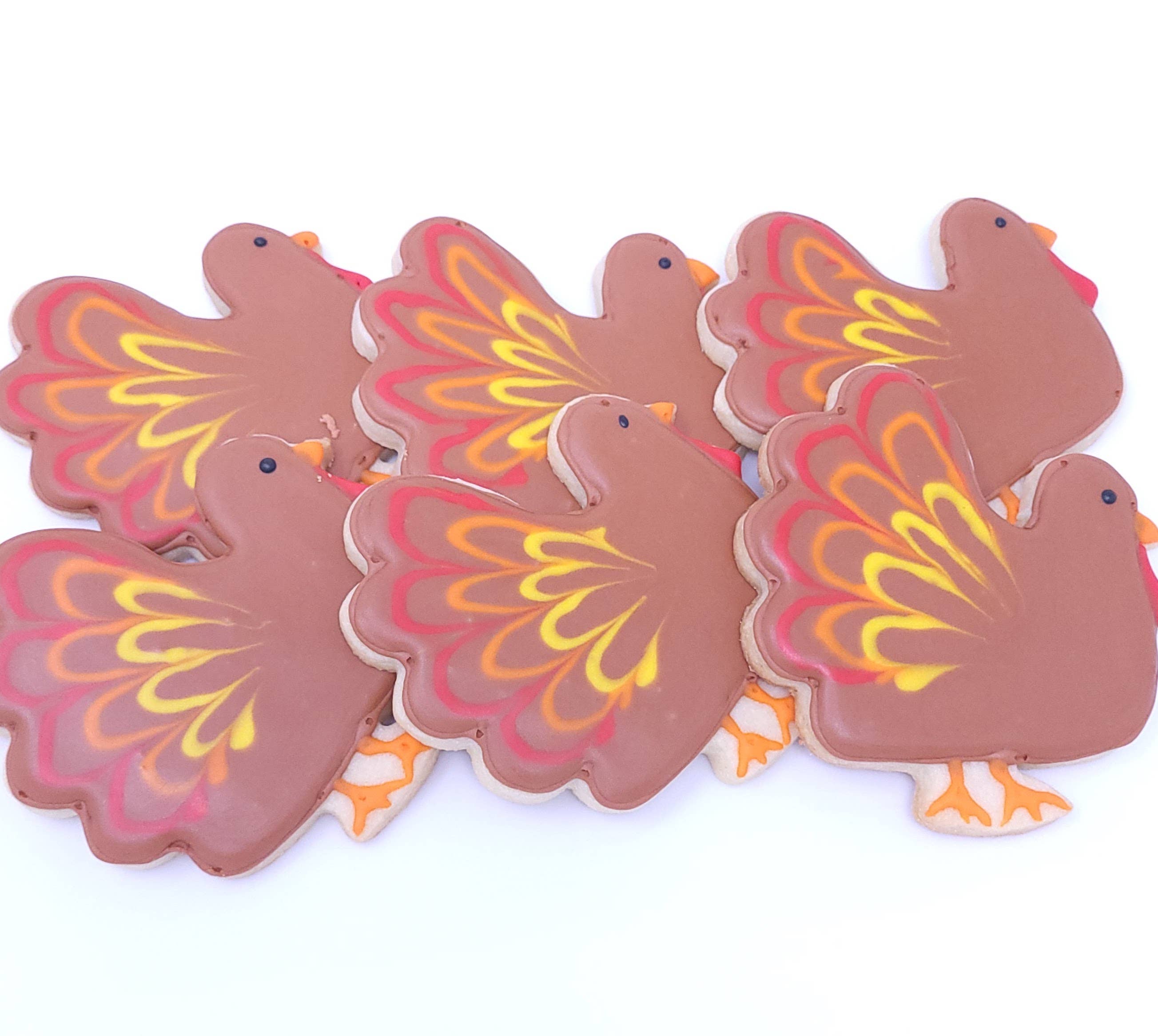 Wild Angel Treats, LLC - Vendita all'ingrosso Biscotti - Biscotti Royal Icing alla Turchia del Ringraziamento1