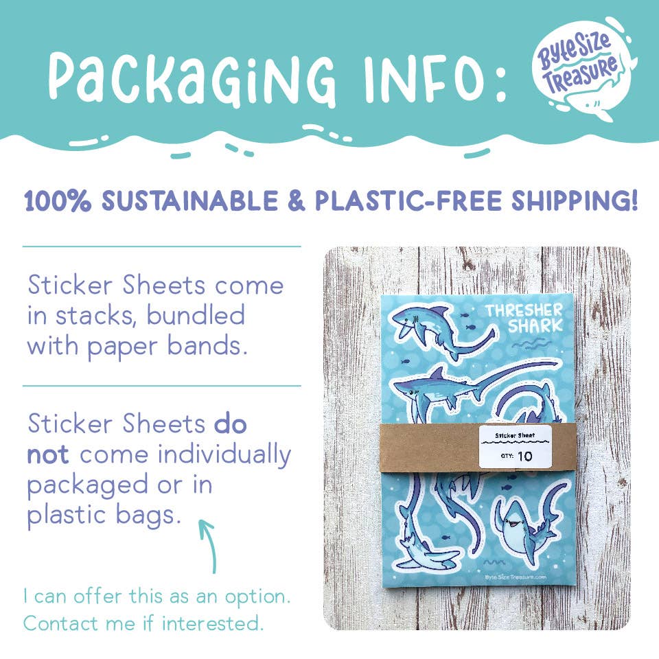 Byte Size Treasure - Wholesale Sticker - Manta Ray of Sunshine Sticker Sheet3