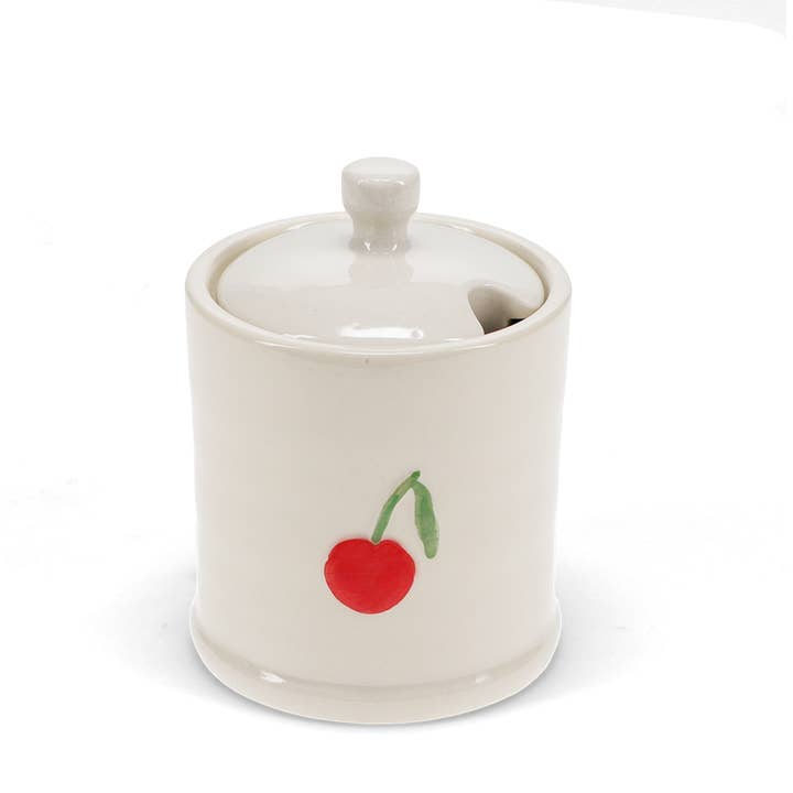 Rex B2B - UK – wholesale Jar – Stoneware sugar pot 225ml - Cherry