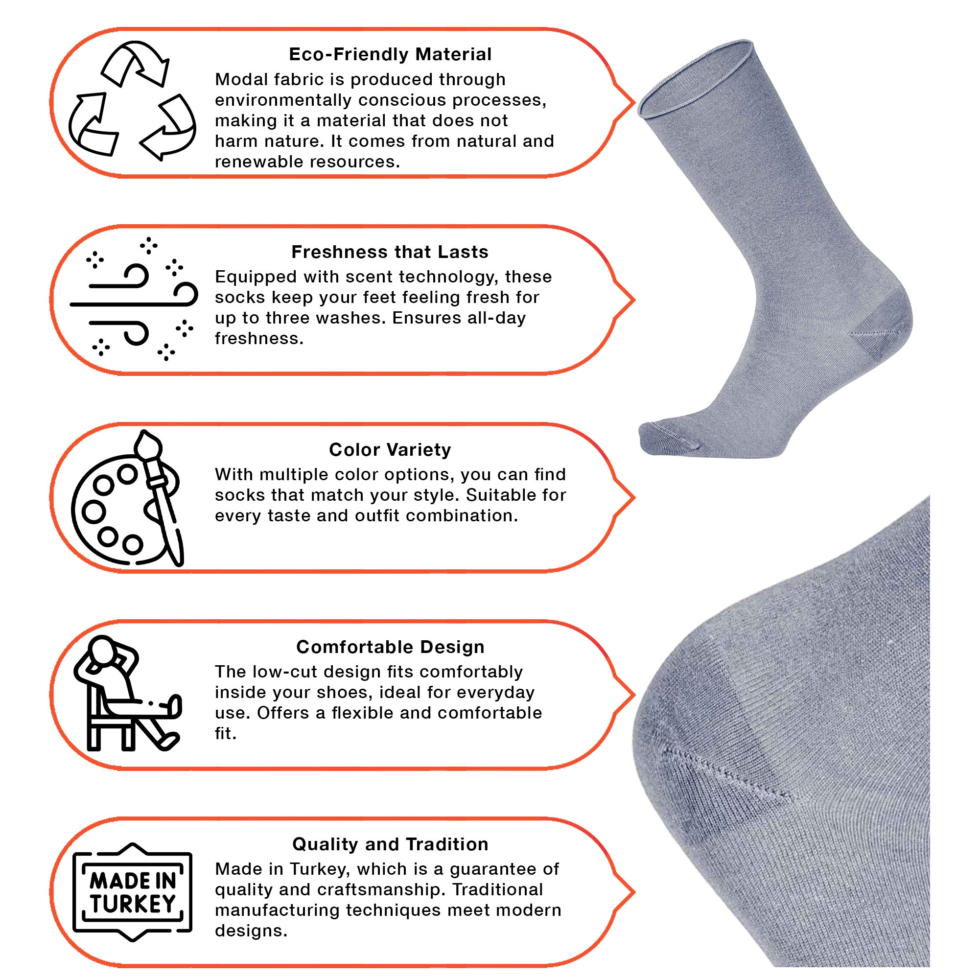 Fashiontight – Meias - Homem por atacado – Louluu Meias de Bambu para Diabéticos1