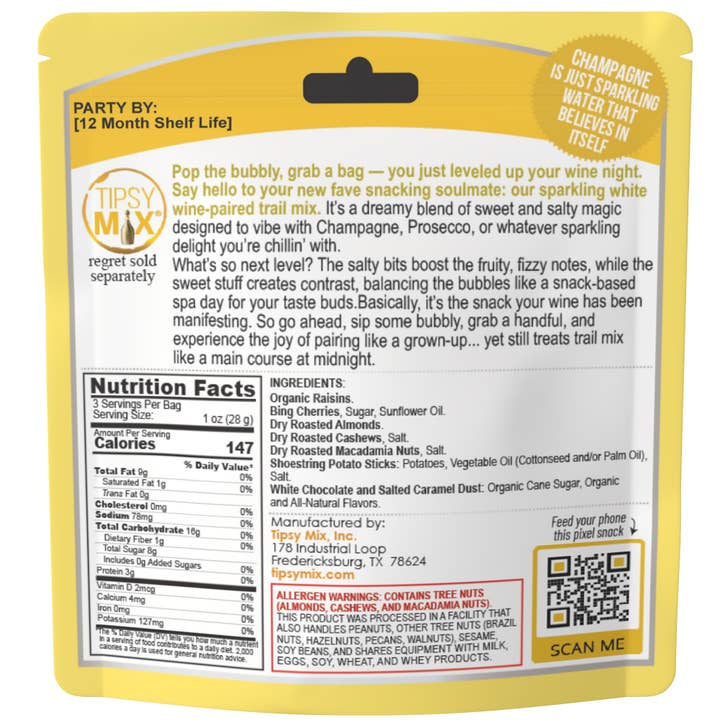 Tipsy Mix - Wholesale Trail Mix - 10. Wine-Paired Trail Mix MIXED CASE OF 63