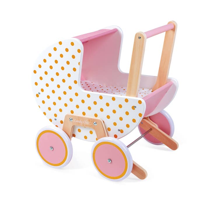 Candy Chic | Doll's Pram | Pretend Stroller | Imitation Toy for wholesale by Janod