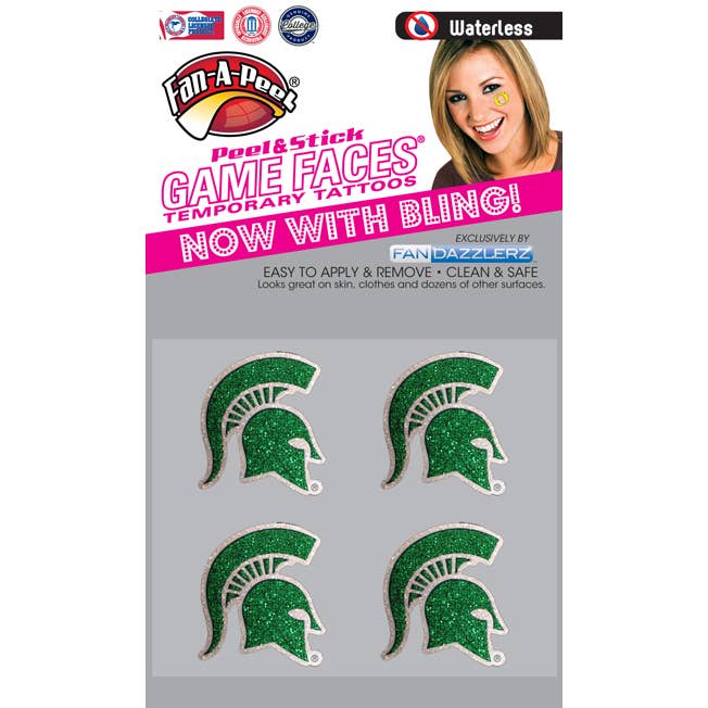 Michigan State Game Faces® Tillfälliga tatueringar för wholesale av Fanapeel / Gamefaces