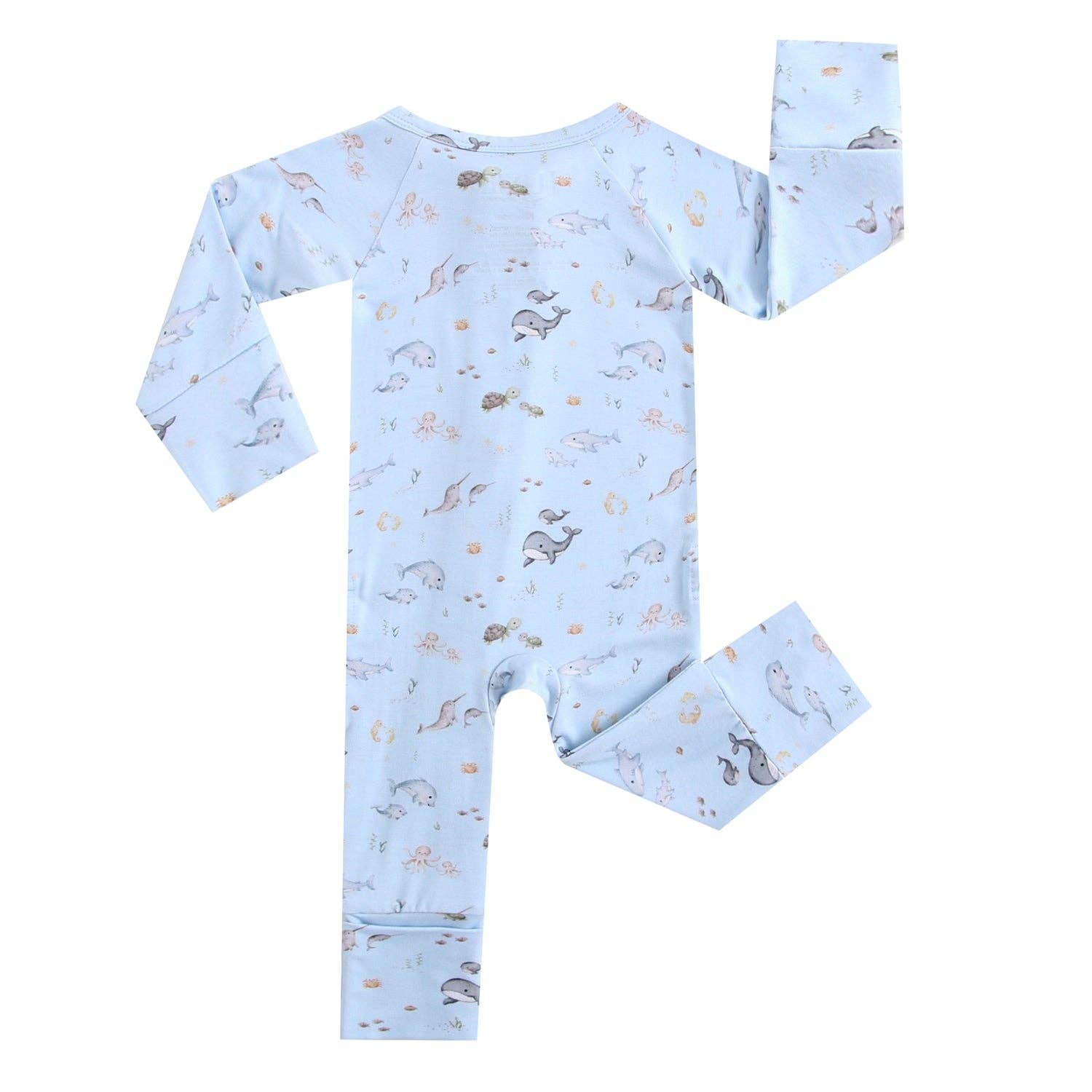 Luxie Charm - Wholesale Jumpsuit - Baby - Sea of Love Zippered Baby Romper1