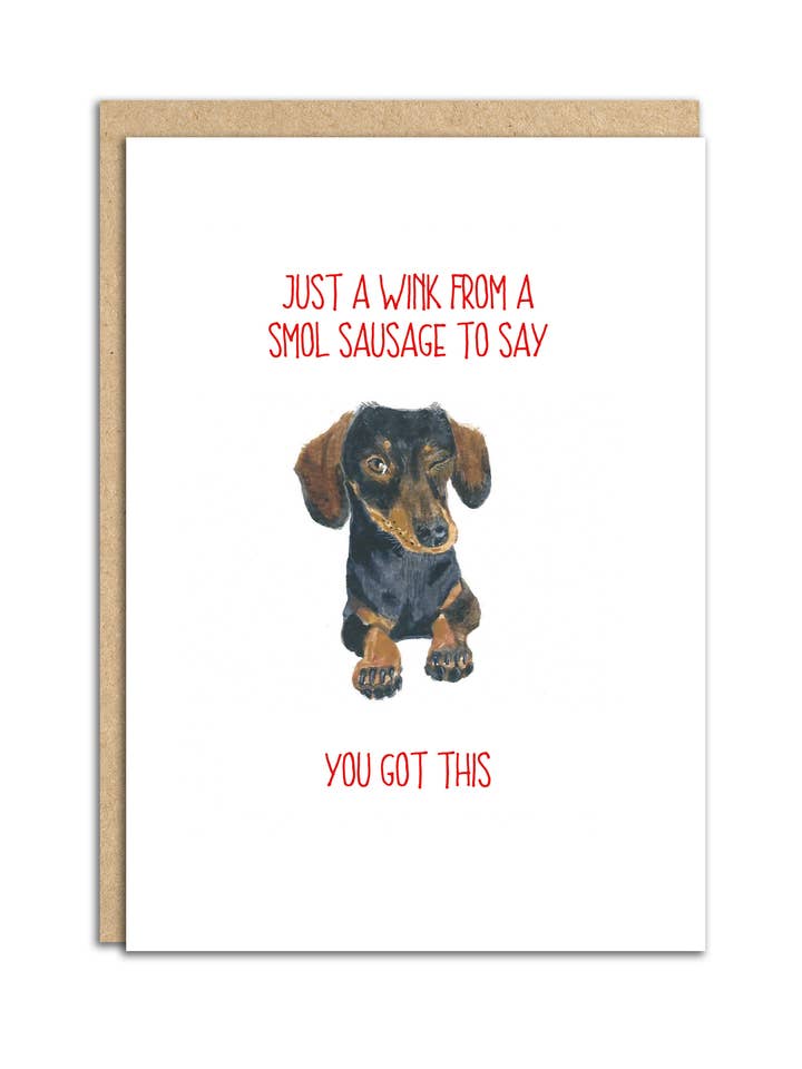 Você tem esse cartão de cachorro-salsicha. Dachshund. Amante de cães. Piscando por atacado de Sarah Maddox Art & Design