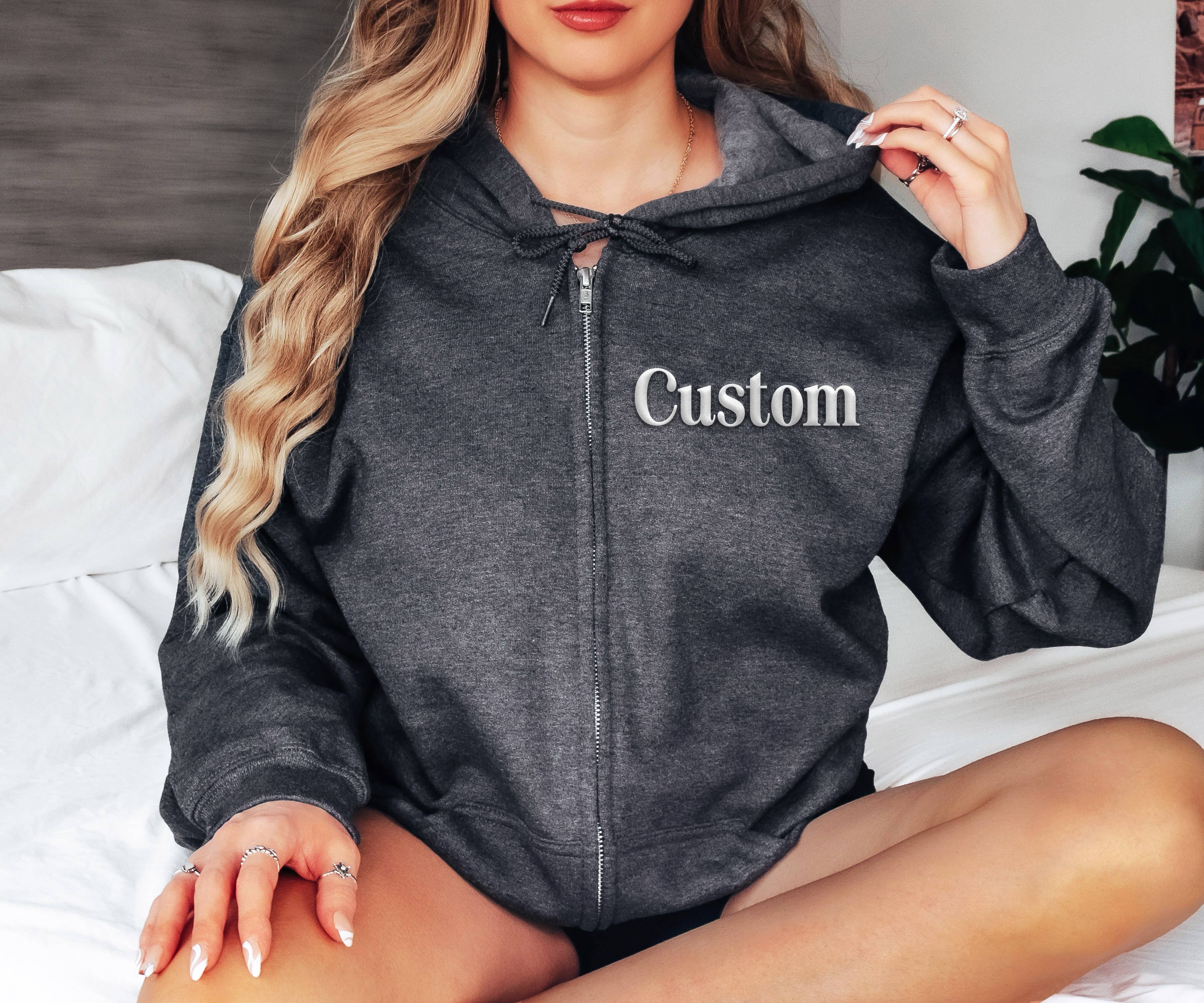 Nobullwoman Apparel - Vente Sweat à capuche – unisexe - SWEAT À CAPUCHON ZIPPÉ unisexe À IMPRIMÉ BOUFFÉ PERSONNALISÉ POUR PETITES ENTREPRISES6