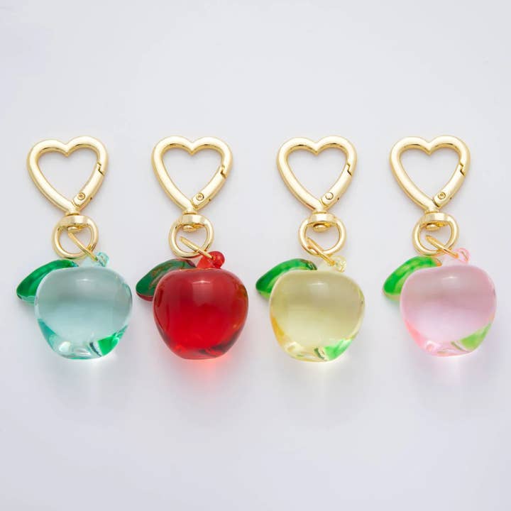 Apple Keychain Bag charm ✦ BC-21WB121 - BC-21WB124 for wholesale by Simply Jewels