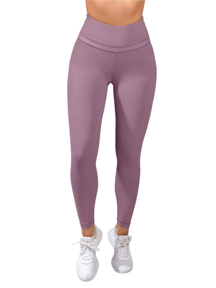 90 Degree by Reflex & Yogalicious - Wholesale Athletic/Lounge Leggings - Women's - "Bootyful" brand Interlink V-Back Cire High Rise 7/8 Ankle L12