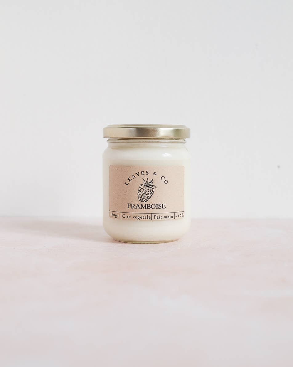 Leaves & Co - Wholesale Jar/Filled Candle - Raspberry Scented Candle Seasonal Jar1