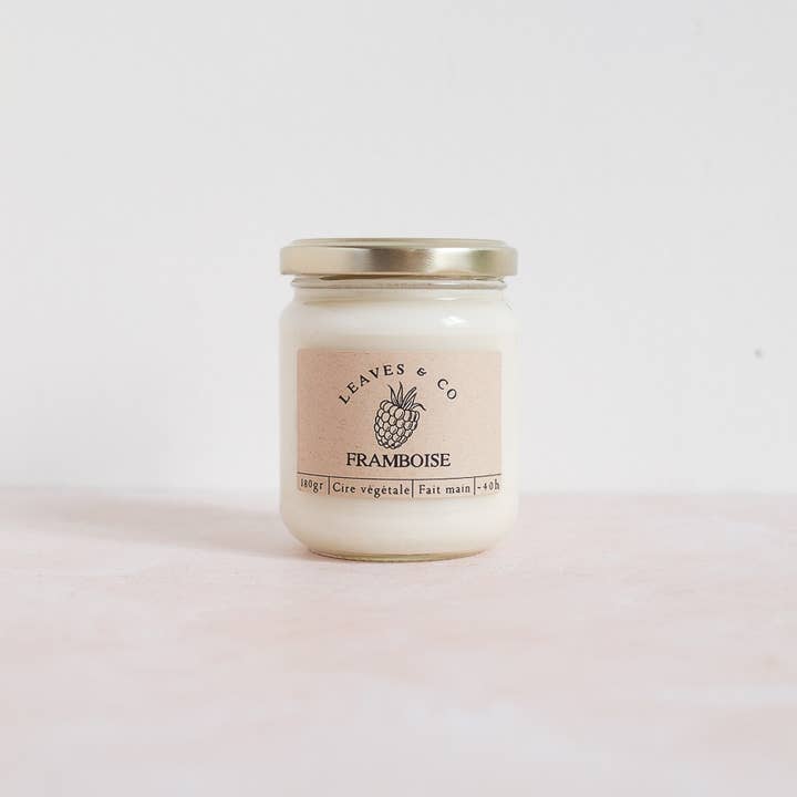 Leaves & Co - Wholesale Jar/Filled Candle - Raspberry Scented Candle Seasonal Jar1