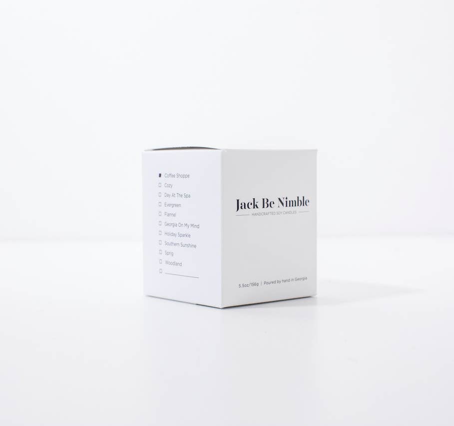 Jack Be Nimble Candles - Vente Bougie en bocal - Coffee Shoppe 5,5 oz • Bougie de soya parfumée d'automne2