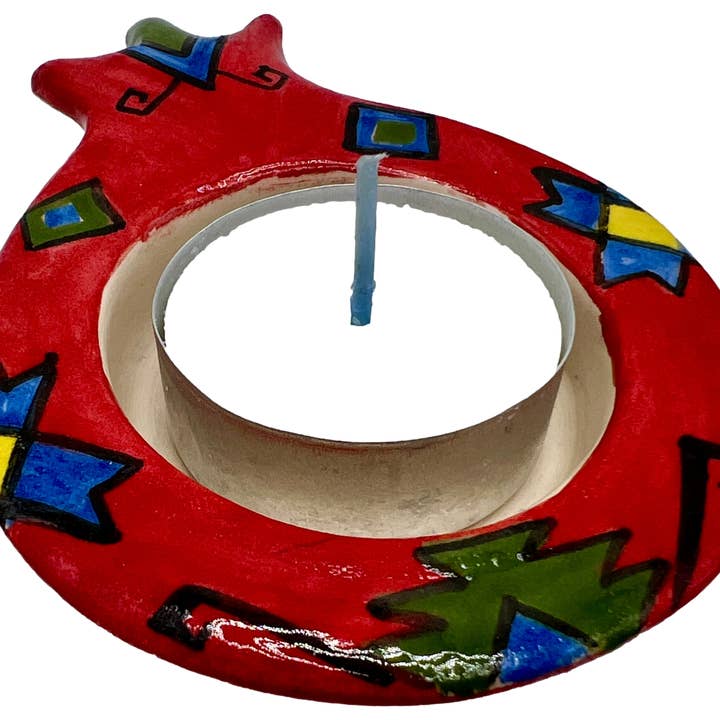 Ceramic Candle Holder "Pomegranate" for wholesale by HDIF-USA
