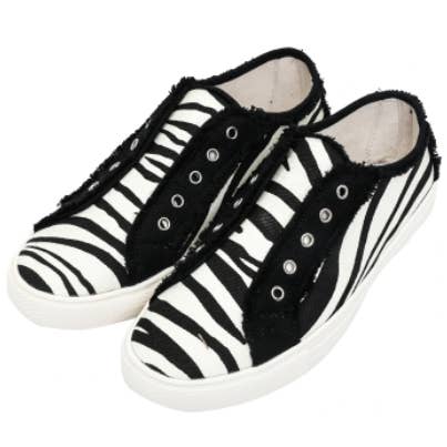 Montana West Zebra Pattern Printed Canvas Shoes for wholesale by GST Designz, LLC