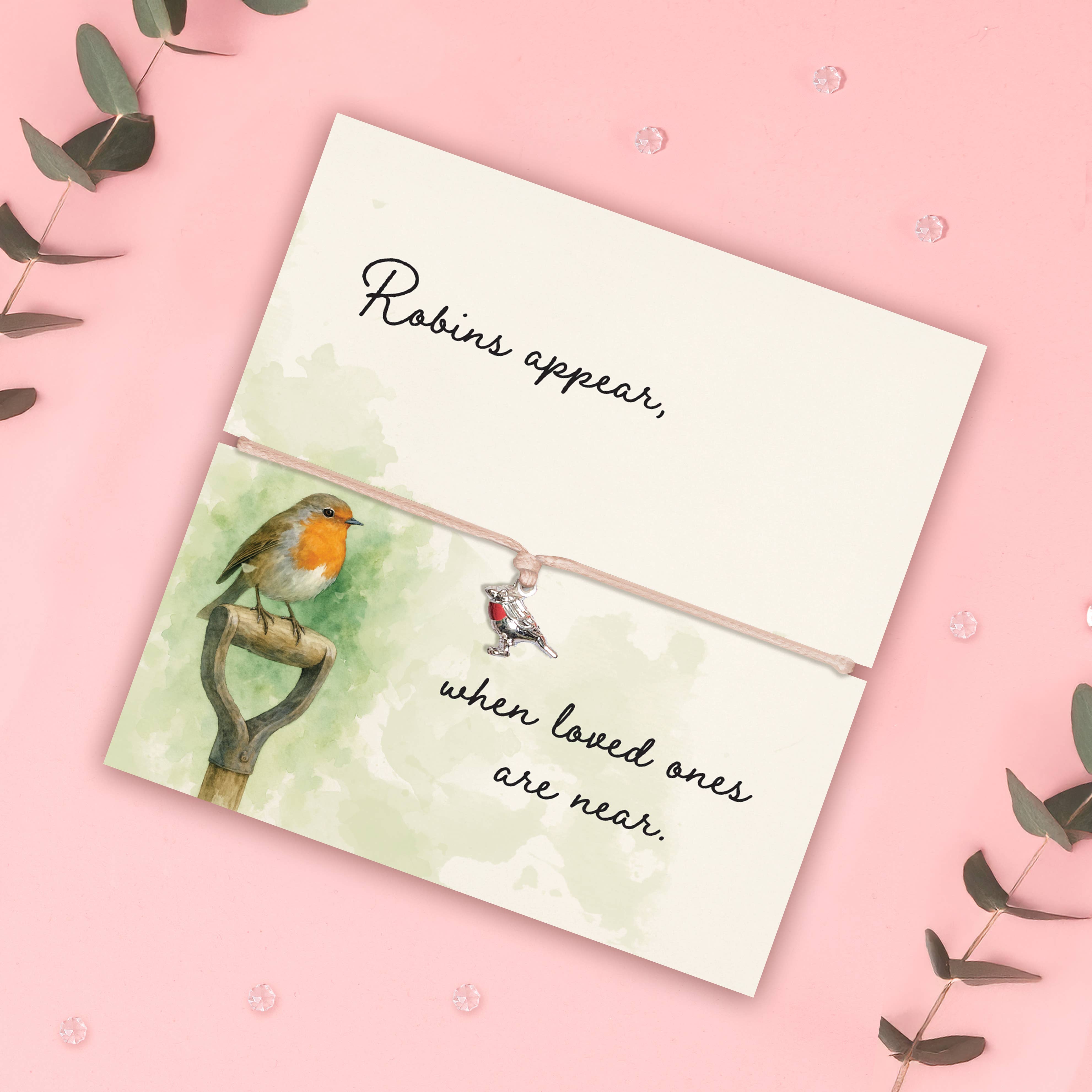Letterbox Love Bracelets – wholesale Charm/dangle bracelet – Robins Appear – Robin Memorial Bracelet1