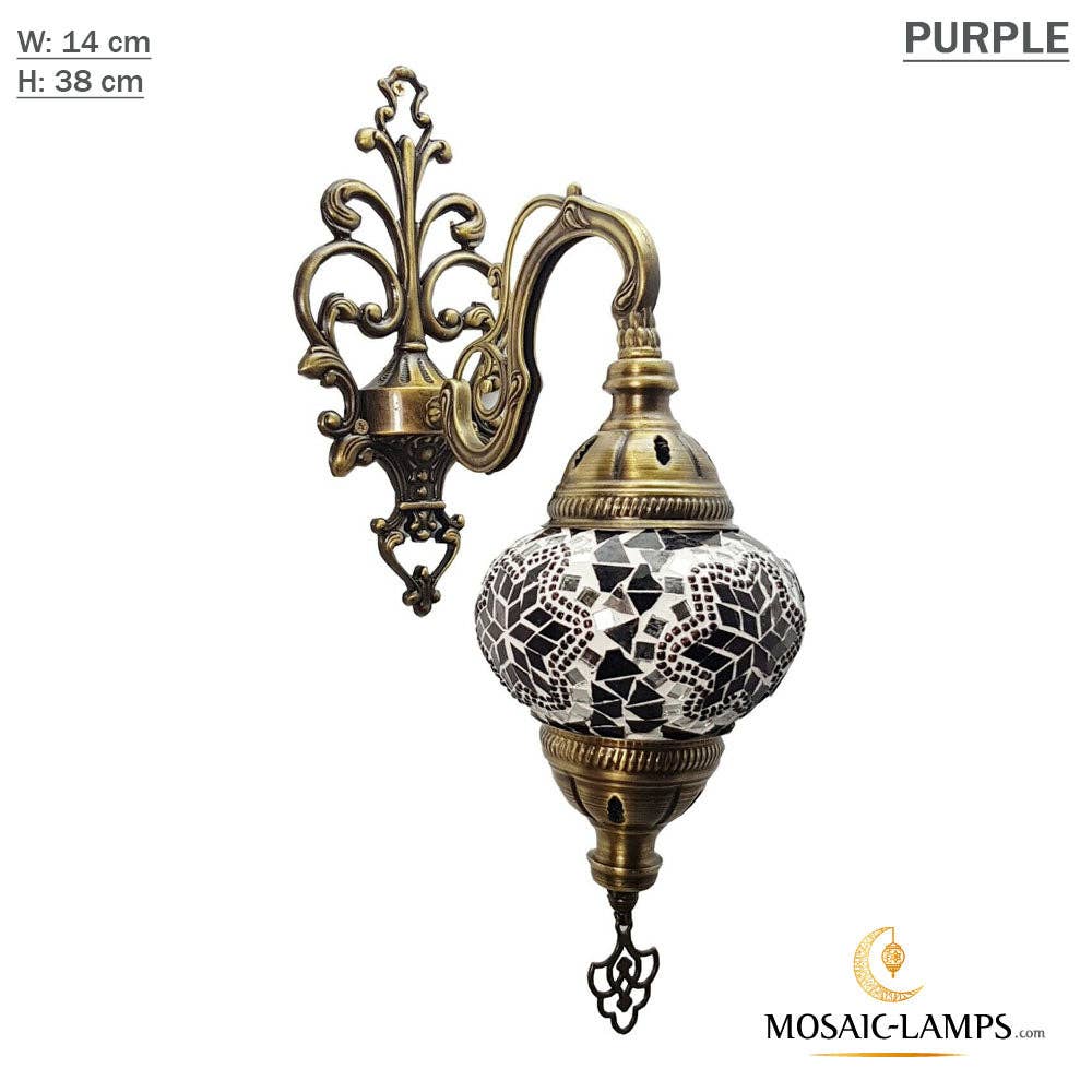 Mosaic Lamps - Wholesale Sconce - Turkish Mosaic Single Medium Globe Wall Lamp, Traditional Moroccan Vintage Ceiling Sconce, Handmade Marrakech Bedroom Living Room Wall Lights14