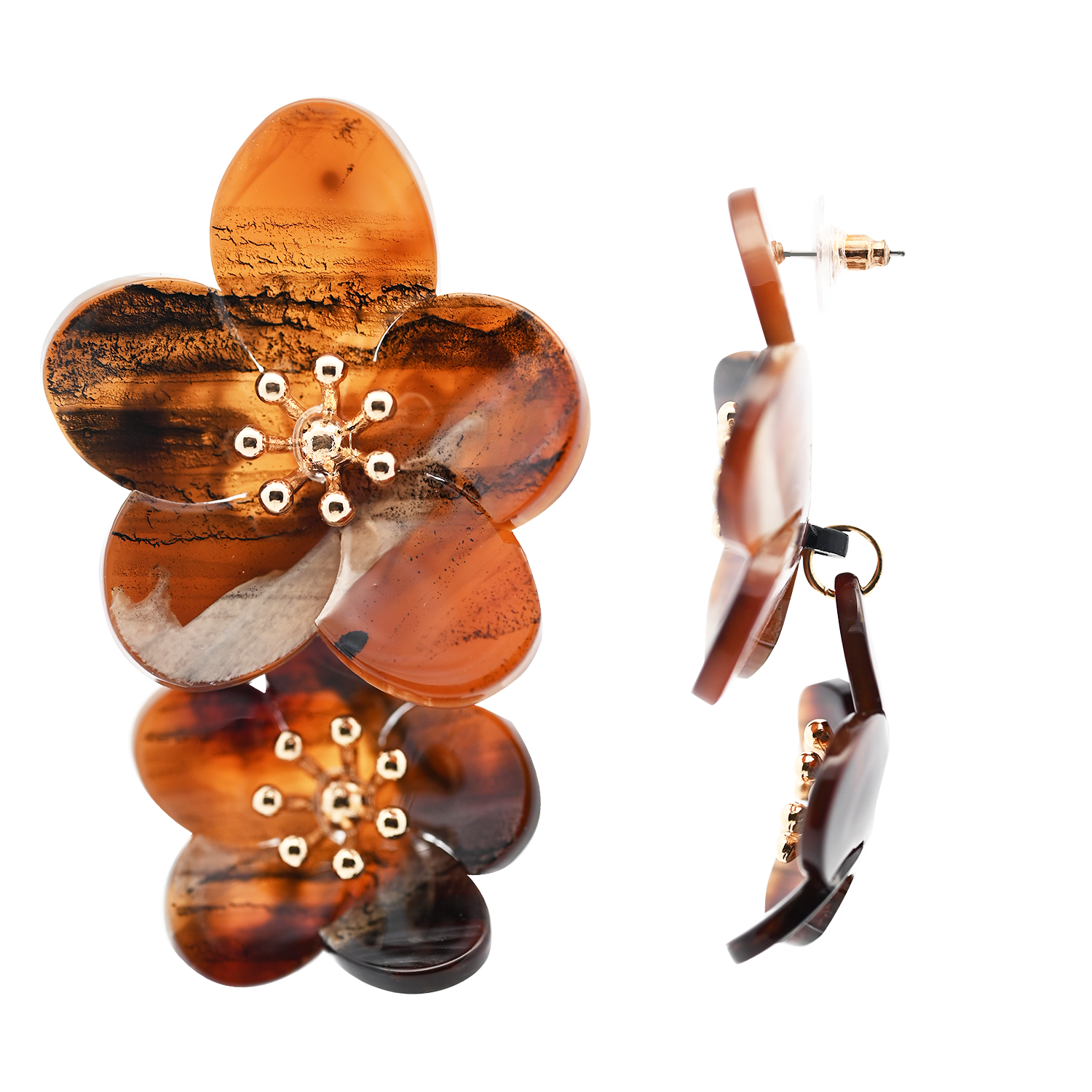 AMORINO SRL – wholesale Dangle earrings – HANGING EARRINGS WITH FLOWERS - FT2468A3091