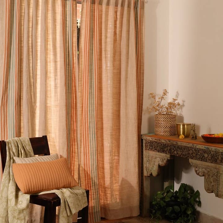 Marigold Ivory Cotton Door Curtain |7ft| Pack of 1 for wholesale on Faire