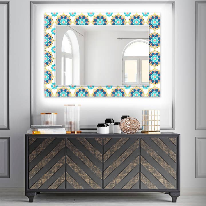 Wandspiegel van gehard glas met mozaïek voor wholesale door MyPhotostation