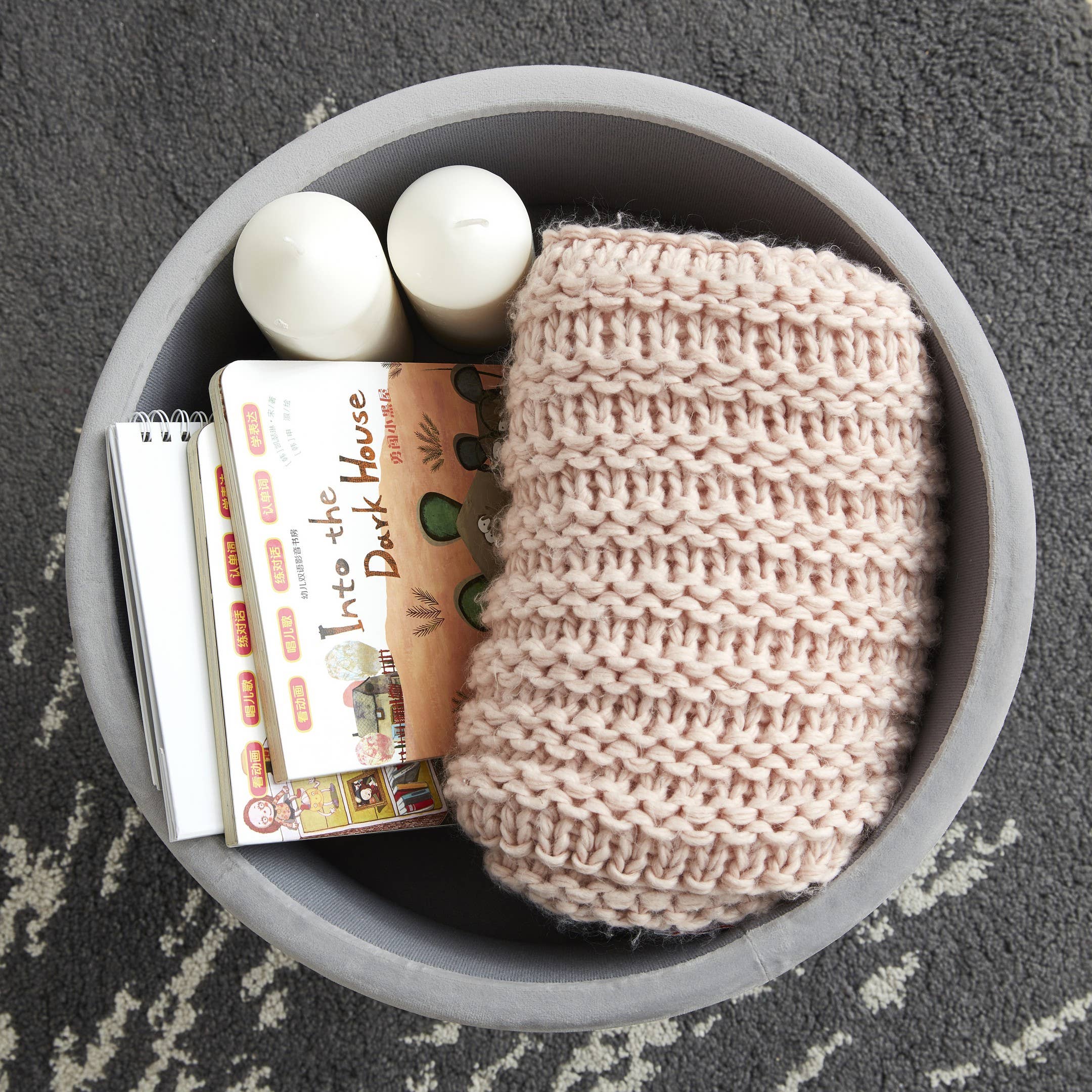 Ornavo Home – wholesale Ottoman – Round Velvet Storage Ottoman25