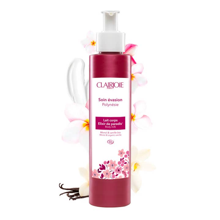 Elixir of Paradise certified organic body lotion 200ml, hydrating for wholesale by Clairjoie