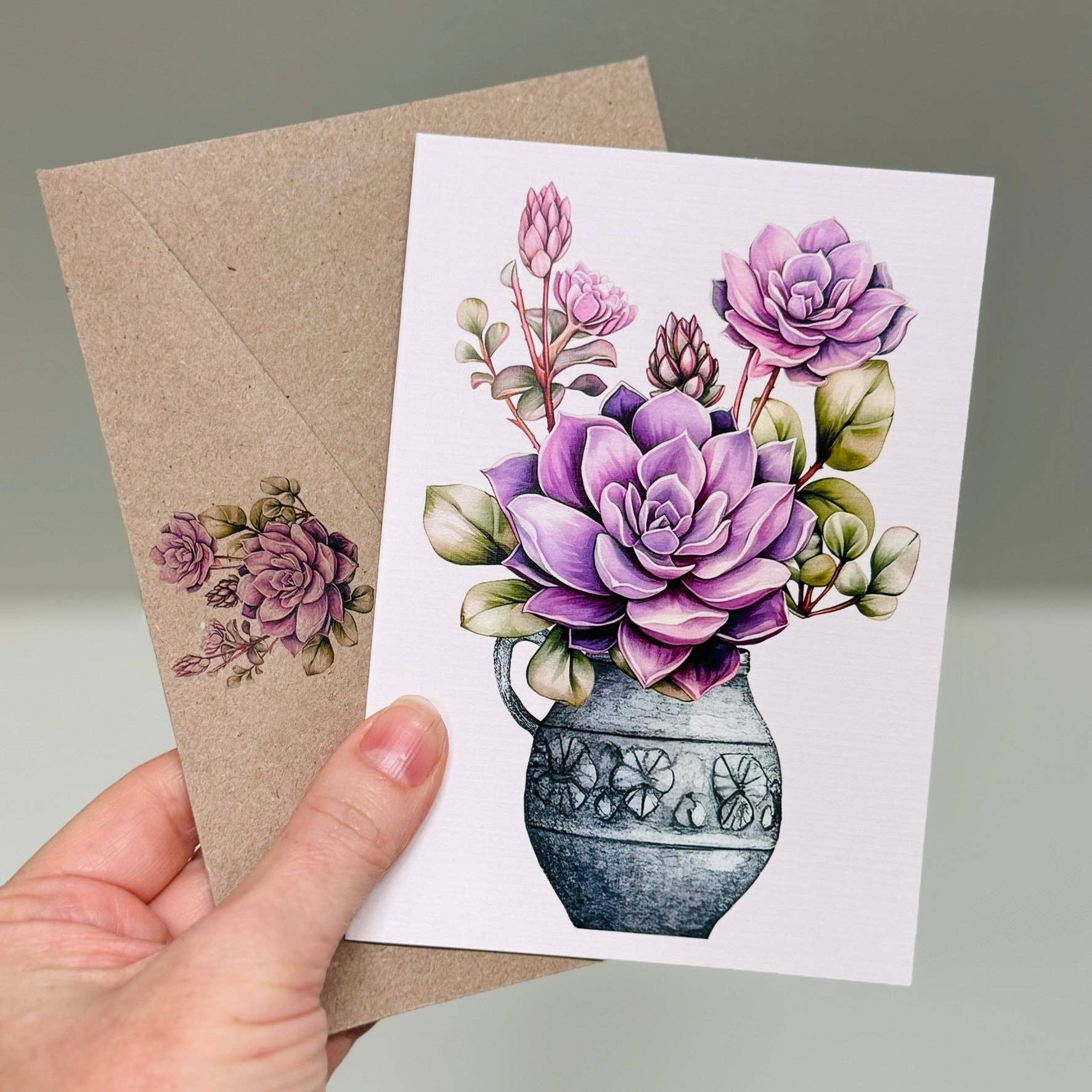 Scattered Seed Co - Wholesale Everyday greeting card - SUCCULENTS in Pots greeting cards set of 43