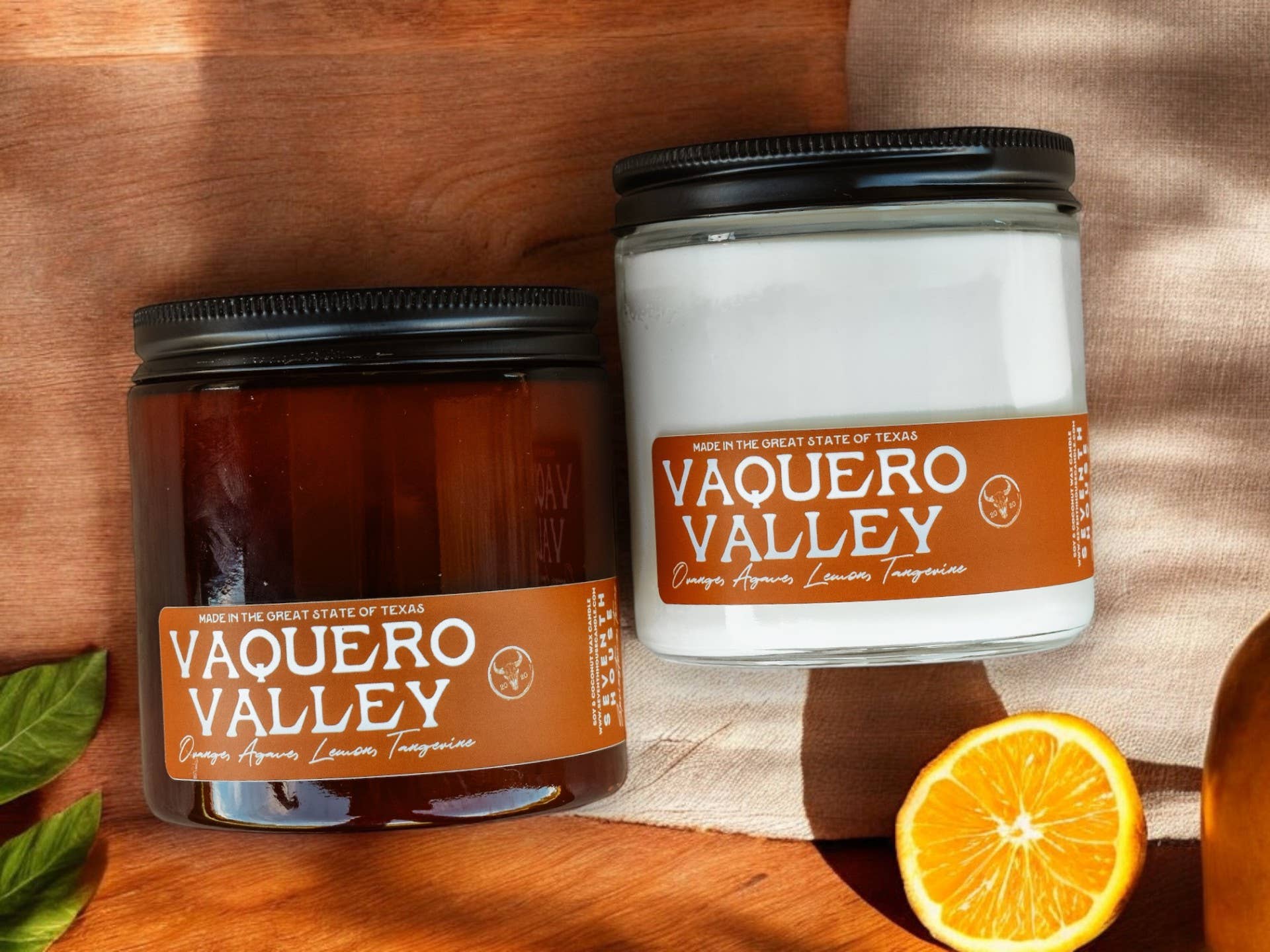 Seventh House Candle - Wholesale Jar/Filled Candle - VAQUERO VALLEY - Fresh Citrus & Agave Candle1