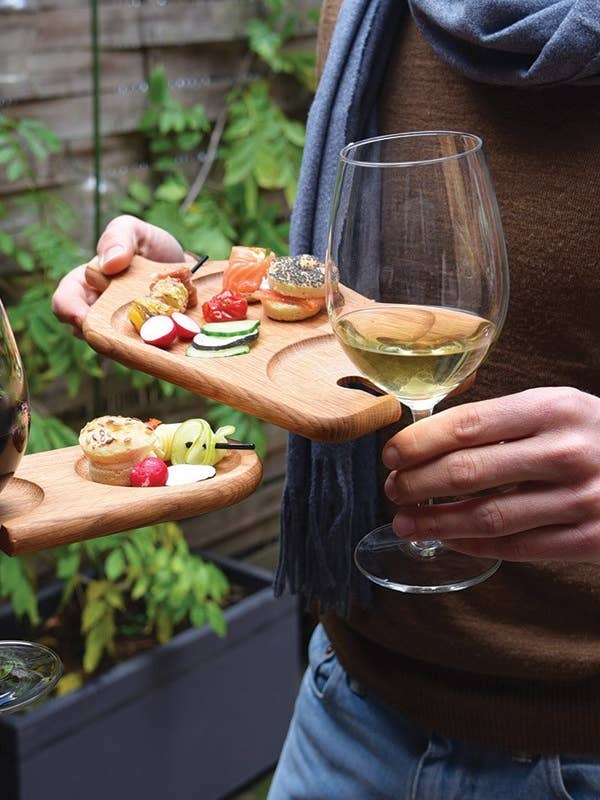 La Bouteille - French Oak Wood Cocktail Plate for wholesale by LE RÉGAL