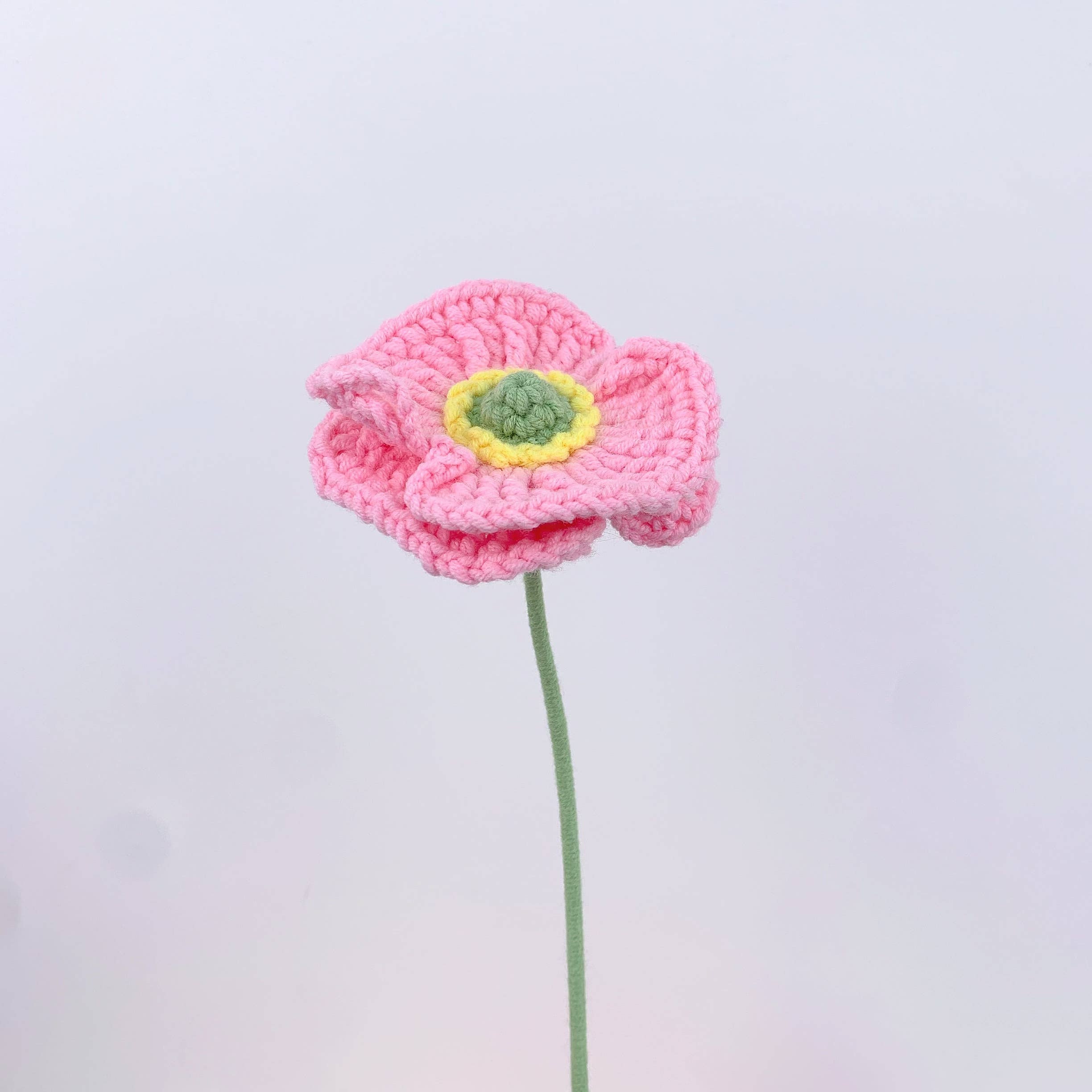 Lilyrosy（Duty free) – Flores artificiais por atacado – Crochet Corn Poppys, Presentes Feitos à Mão para qualquer ocasião14