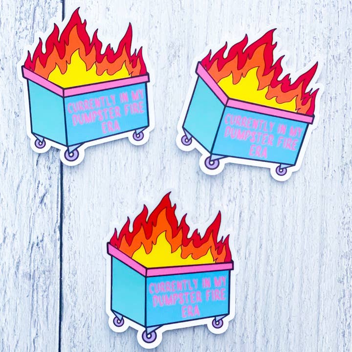 Dumpster Feuer Aufkleber für den Großhandel von The Black Lab Soapery