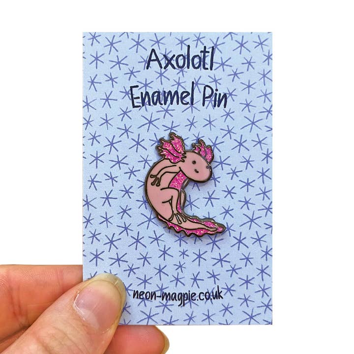 Axolotl Enamel Pin for wholesale by Neon Magpie