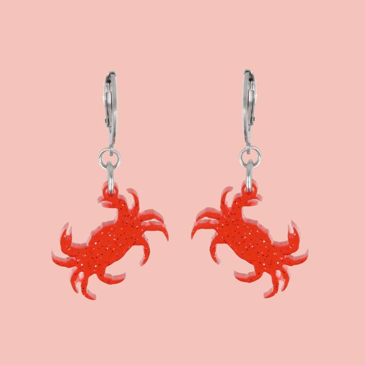 Belisca-me! Brincos de Argola Abraço de Caranguejo por atacado de Sour Cherry