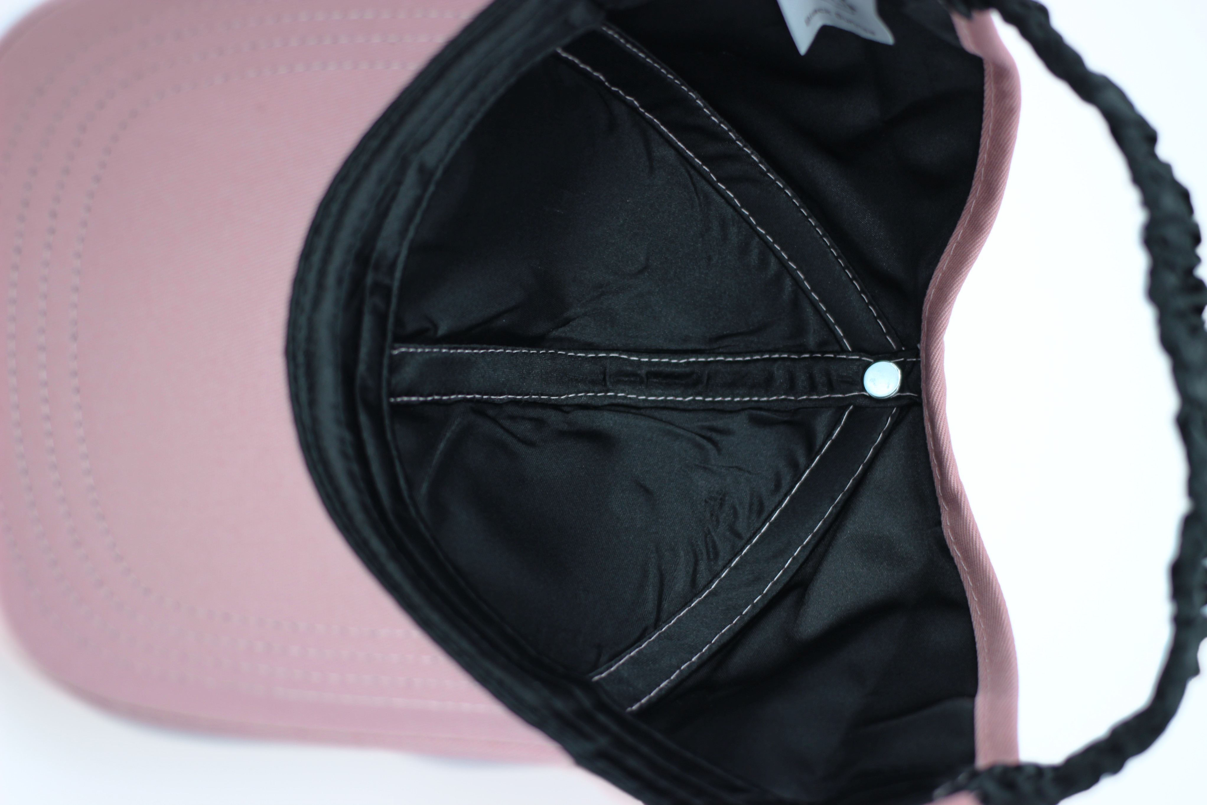 Black Sunrise - Wholesale Baseball Cap - Women's - Rose Pink Satin Lined Half-Full Baseball Cap8